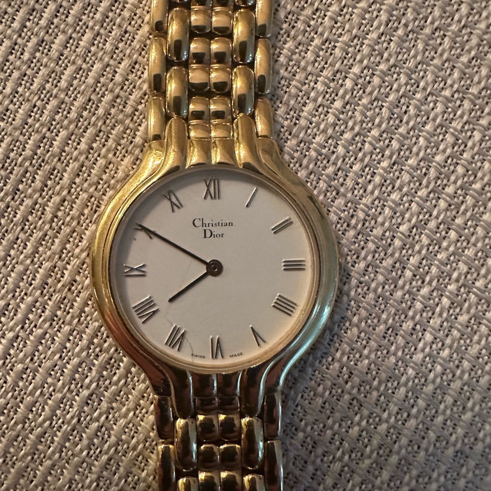 Dior Gold and White Watch